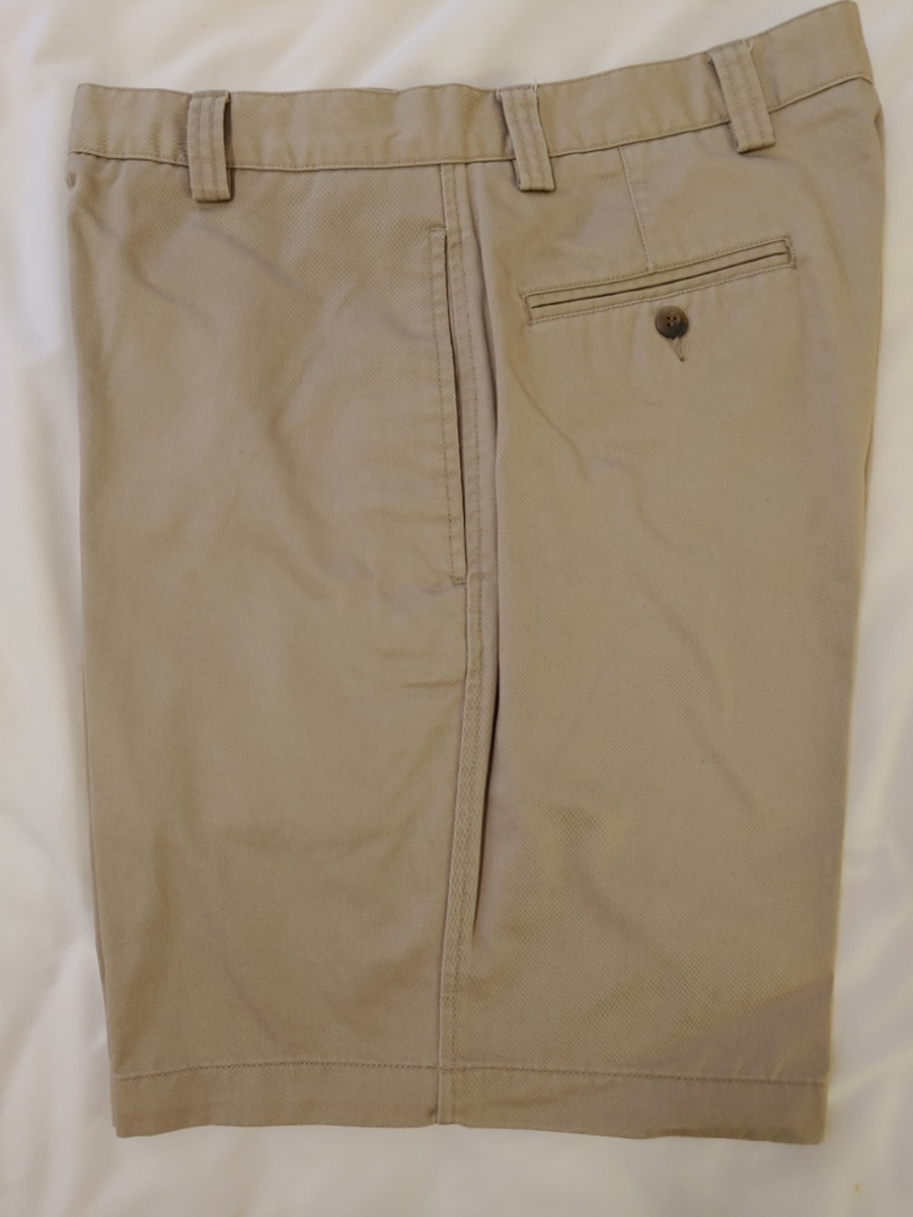 Khaki Cotton Twill Shorts